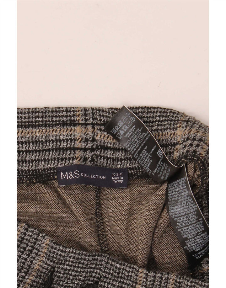 Женские брюки Marks & Spencer UK 10 Small W30 L26 Серые с узором "гусиные лапки"