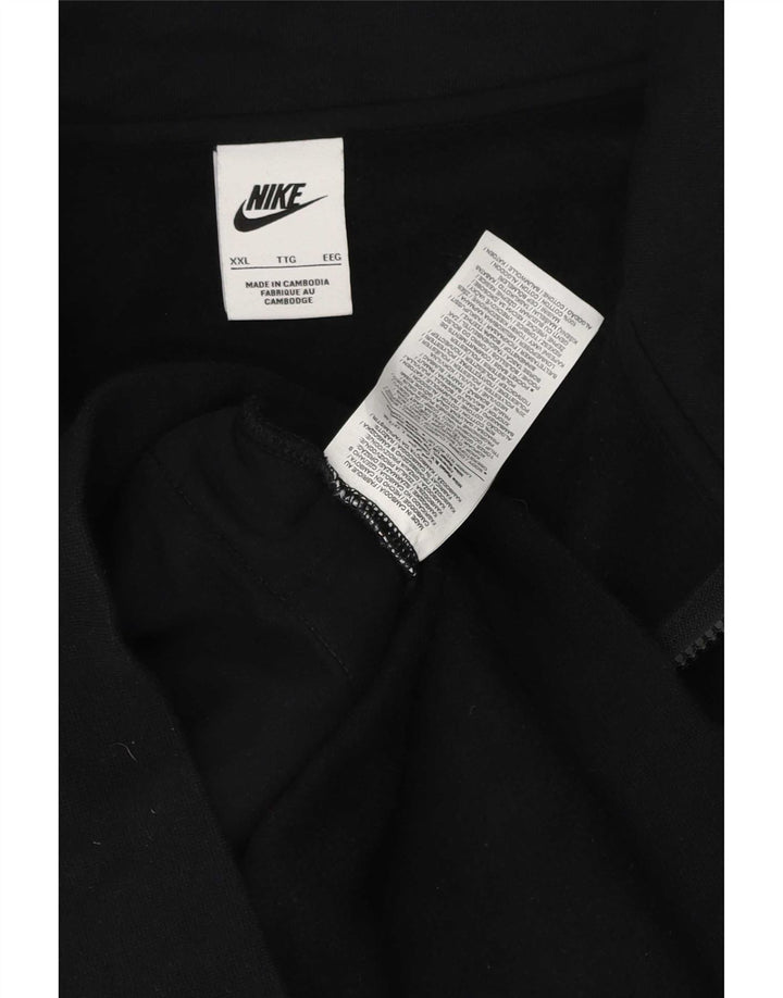 Мужской свитер с воротником на молнии Nike 2XL, черный, хлопок