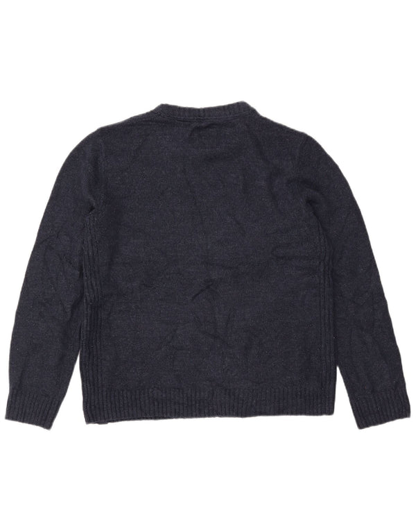 Женский свободный джемпер с круглым вырезом FAT FACE, размер UK 10, маленький, темно-синий