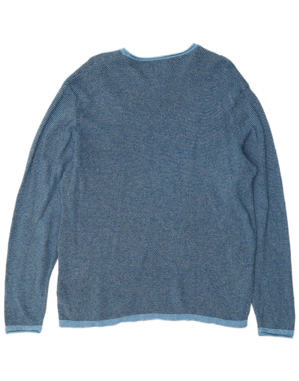 Мужской джемпер с круглым вырезом Jack & Jones, синий хлопок, размер XL
