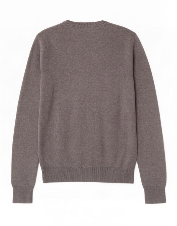 Crew Clothing Мужской кардиган-свитер среднего серого цвета из хлопка