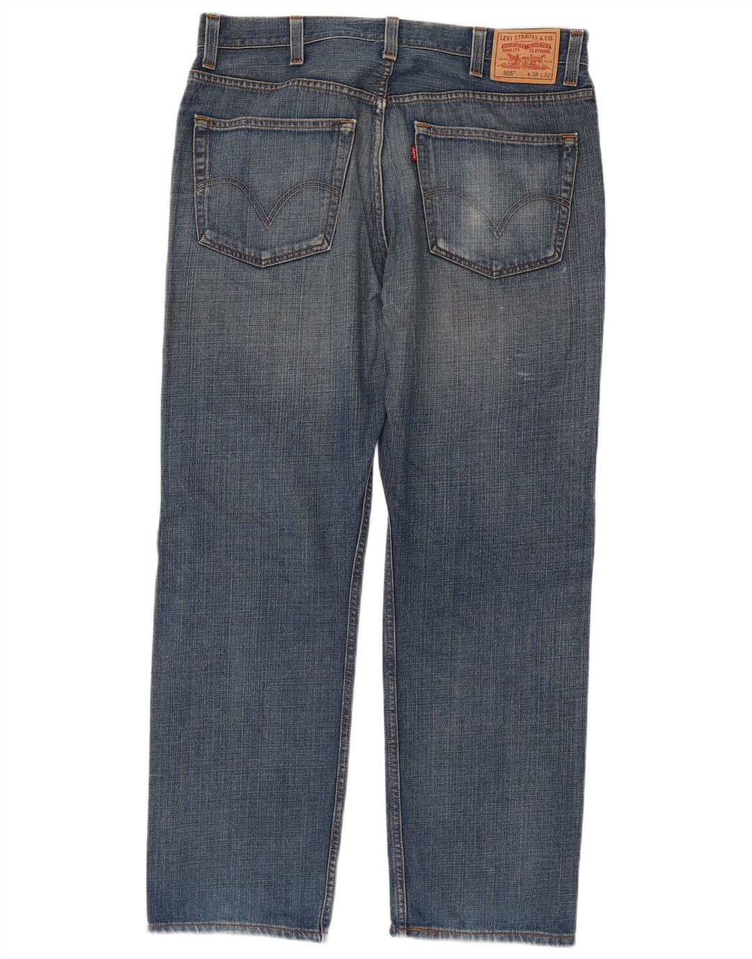 Мужские прямые джинсы Levi's 505 стандартного кроя W38 L32 синие, хлопок