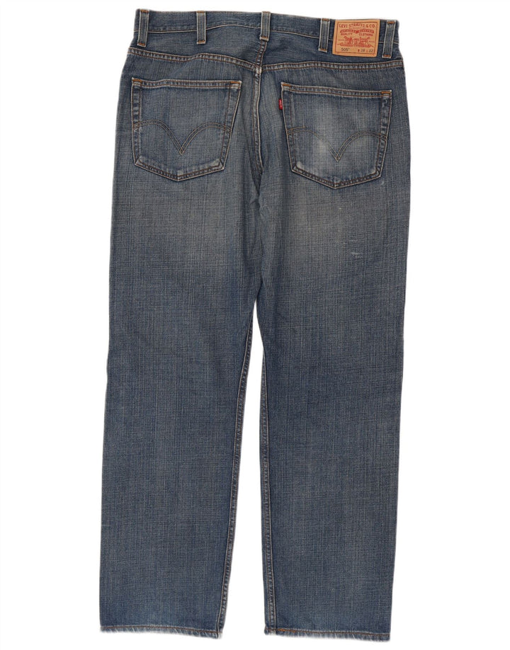Мужские прямые джинсы Levi's 505 стандартного кроя W38 L32 синие, хлопок