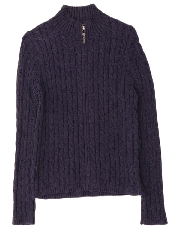 Женский кардиган L.L.Bean, свитер UK 14, средний темно-синий, хлопок