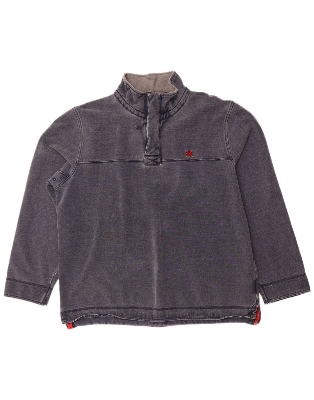 Одежда для экипажа, мужская толстовка с воротником на молнии, джемпер 2XL, темно-синий, хлопок