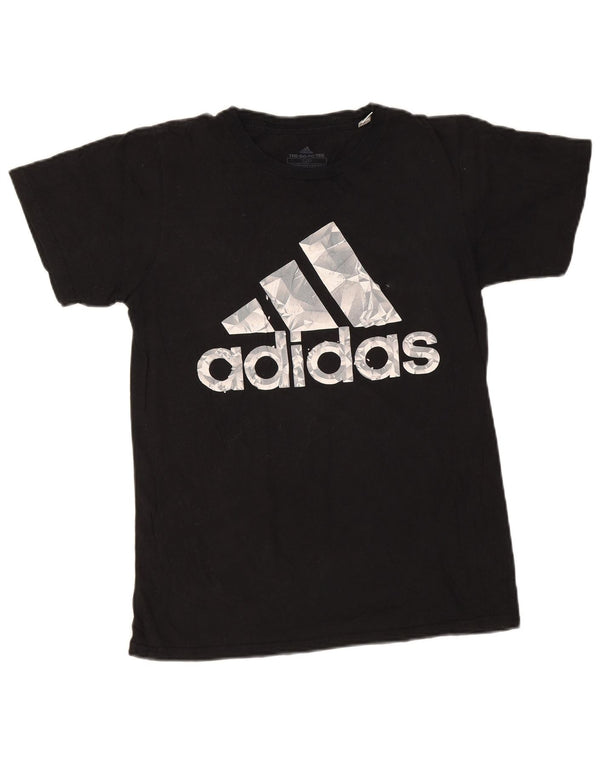 Женская футболка с рисунком Adidas Top UK 10, маленькая черная