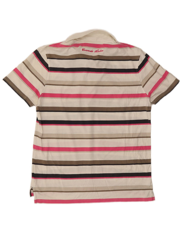 Мужская рубашка-поло NIKE UK 42/44, хлопок в большую разноцветную полоску