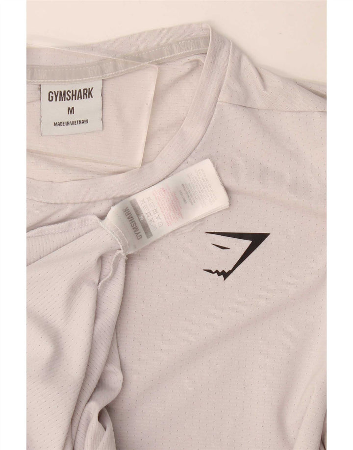 Gymshark Мужские средние белые брюки из полиэстера