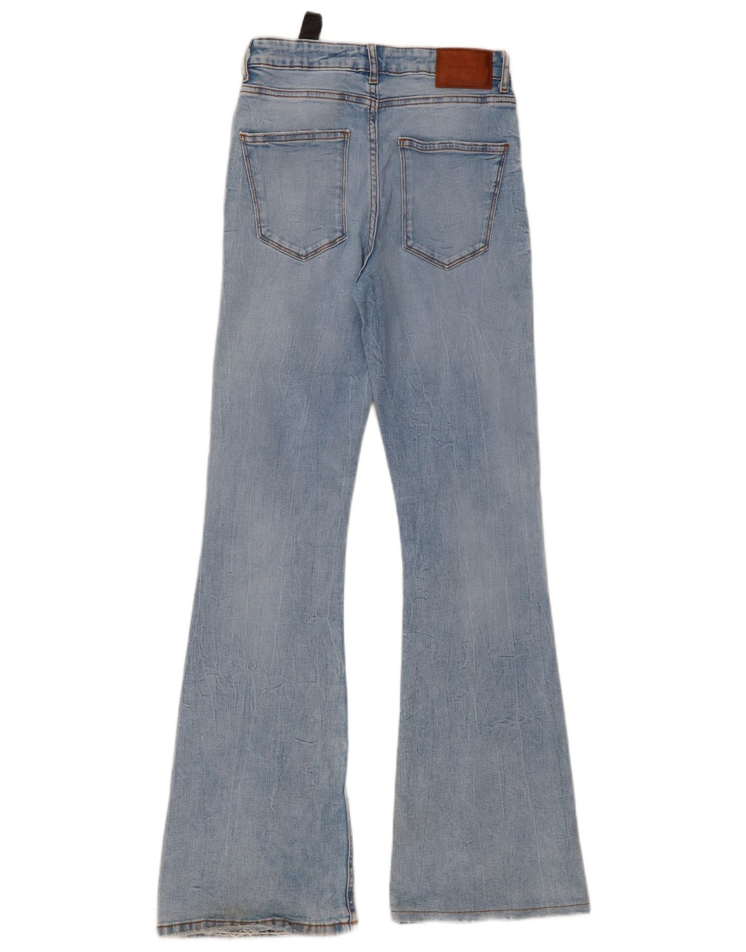 Женские расклешенные джинсы Zara EU 38, маленькие W28 L33, синие, хлопок