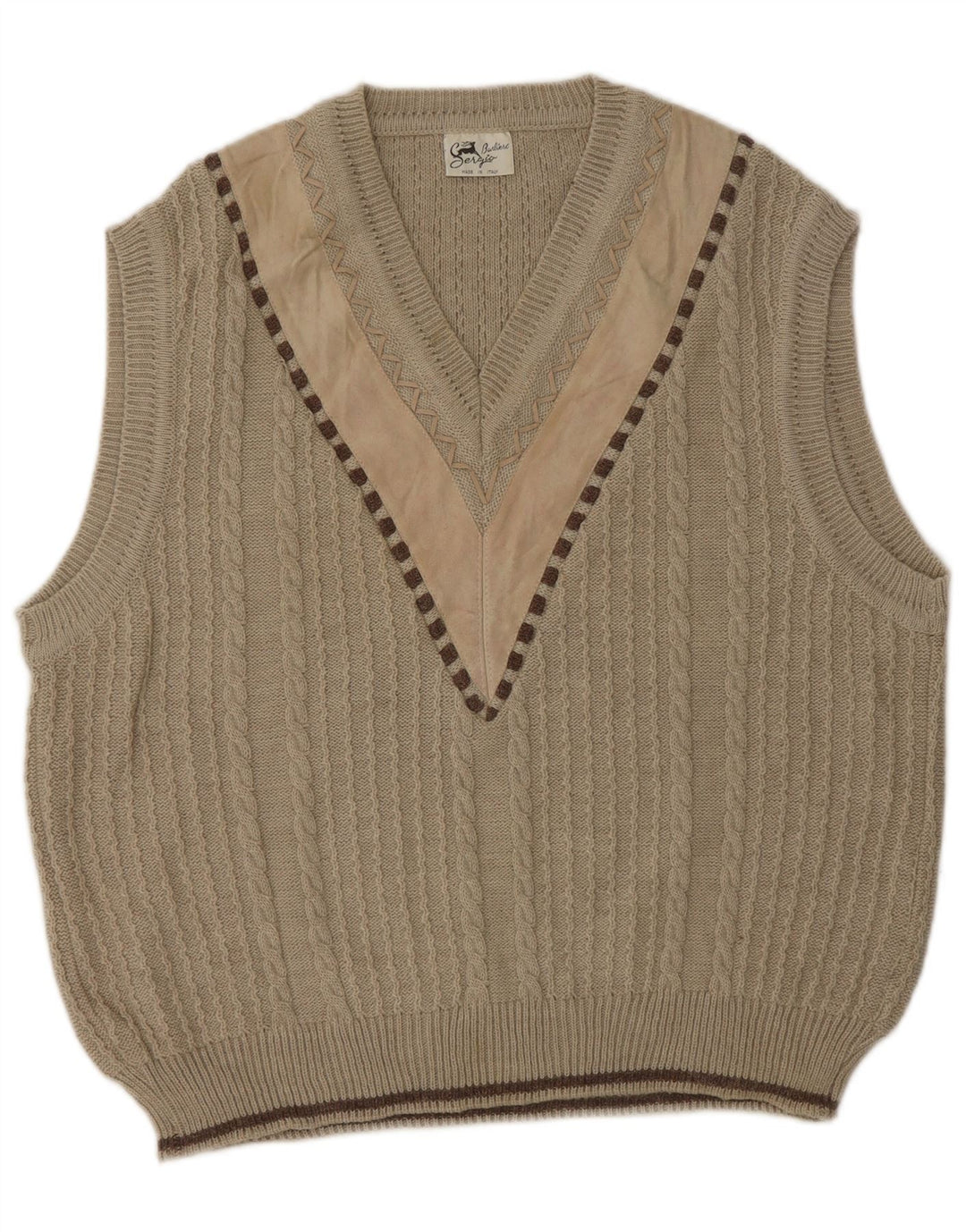 Мужская майка SERGIO BARBIERI IT 50 Medium Beige Wool