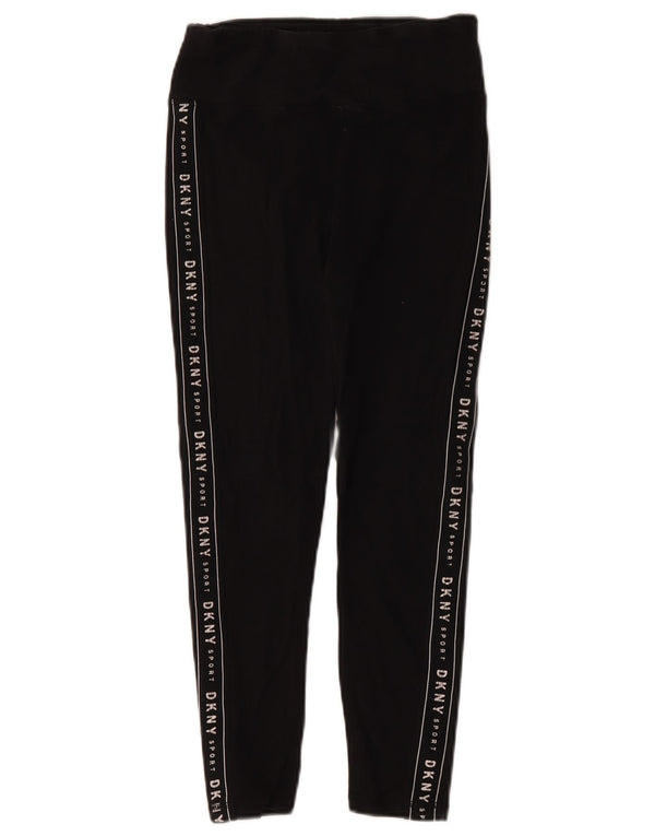 Женские укороченные леггинсы с рисунком Dkny UK 8, маленькие черные хлопковые