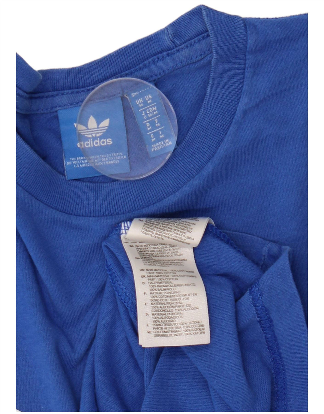 Мужская футболка с рисунком Adidas Top Medium Blue Cotton