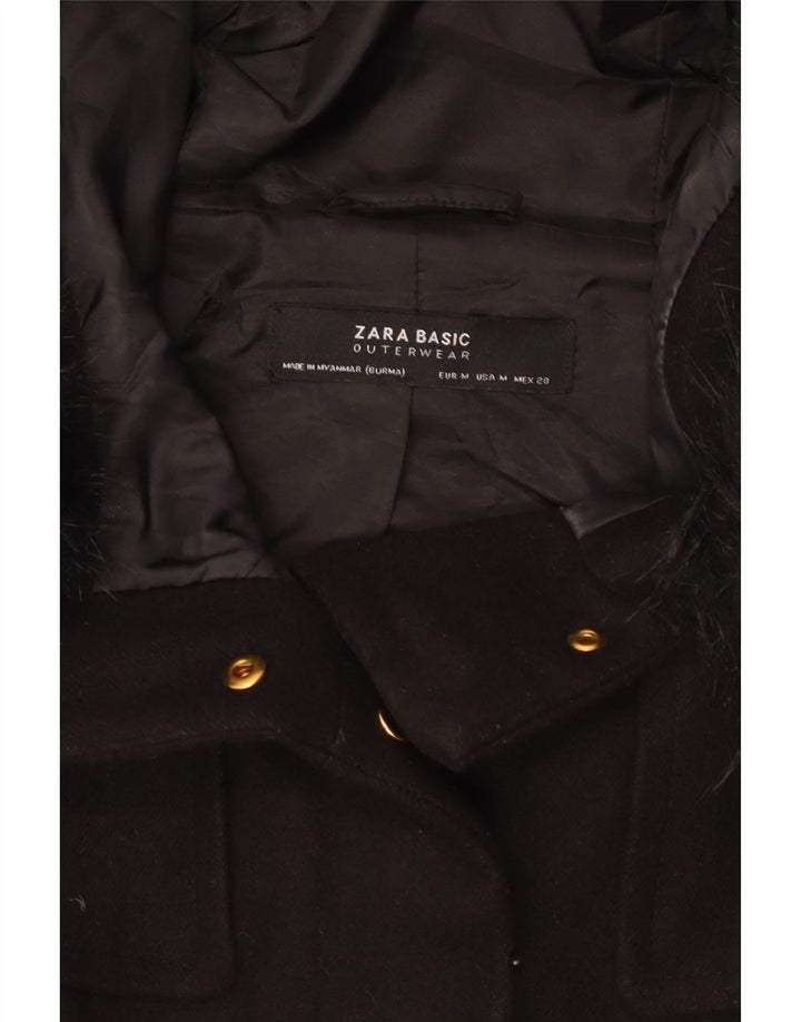 Женская ветровка с капюшоном Zara UK 14, средний черный