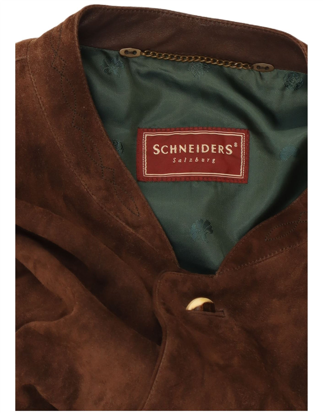 Мужская замшевая куртка Schneiders UK 44 2XL коричневая кожаная классическая