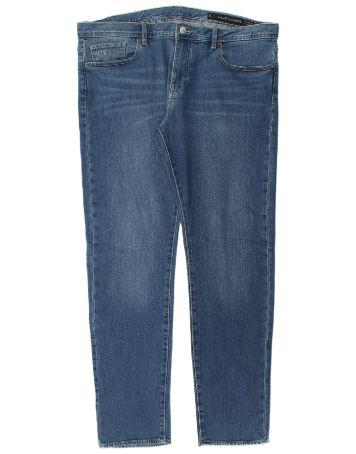 ARMANI EXCHANGE Мужские зауженные джинсы W36 L32 Синие, хлопок