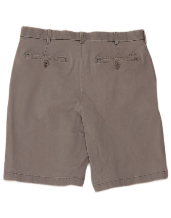 IZOD Mens Salt Water Chino Shorts W32 Medium  Grey Cotton