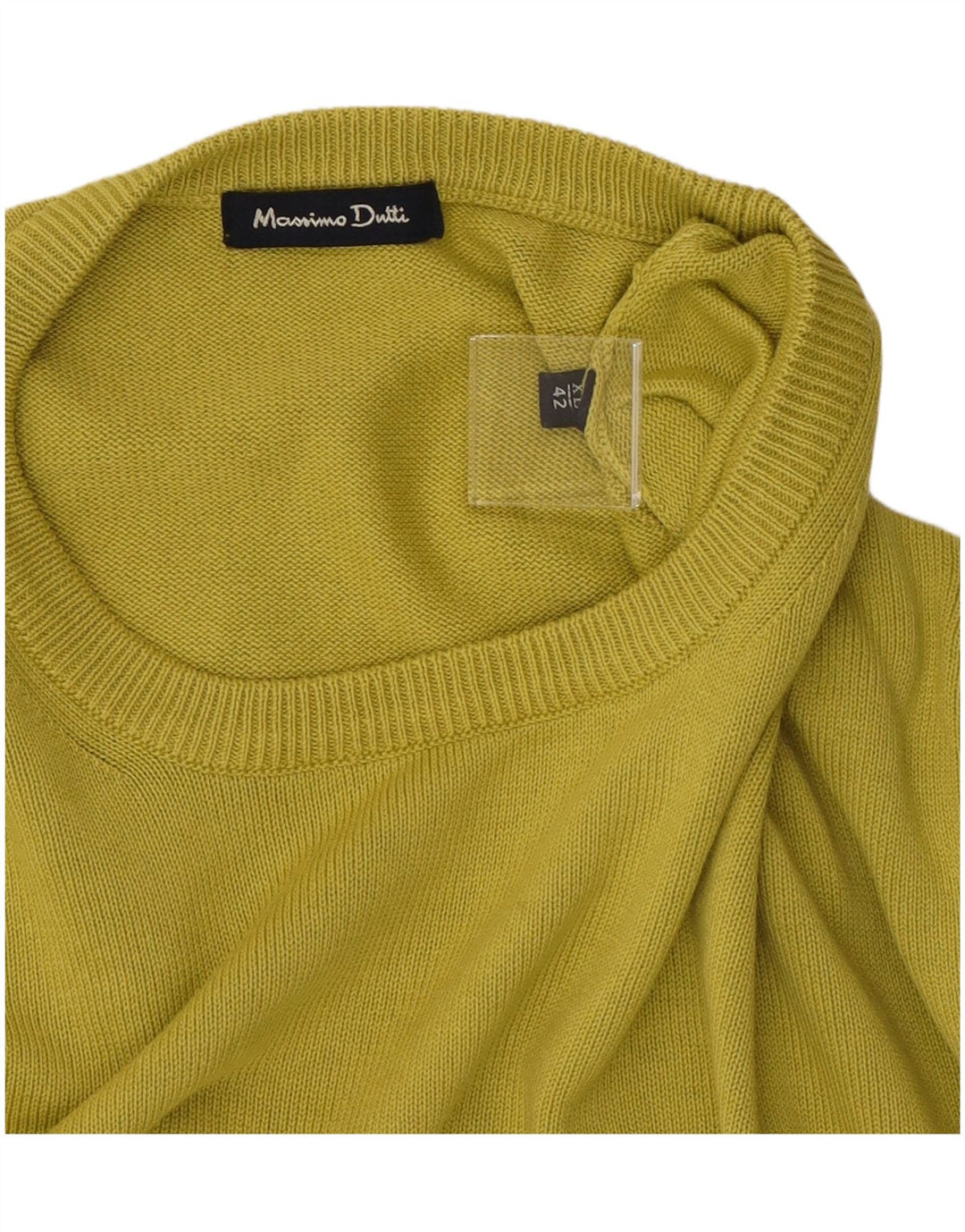 Мужской джемпер с круглым вырезом Massimo Dutti XL, зеленый хлопок
