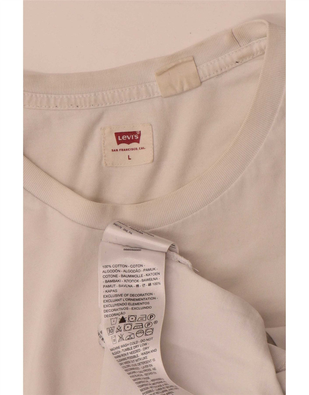 Мужская футболка с рисунком Levi's, большая белая