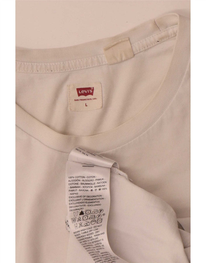 Мужская футболка с рисунком Levi's, большая белая