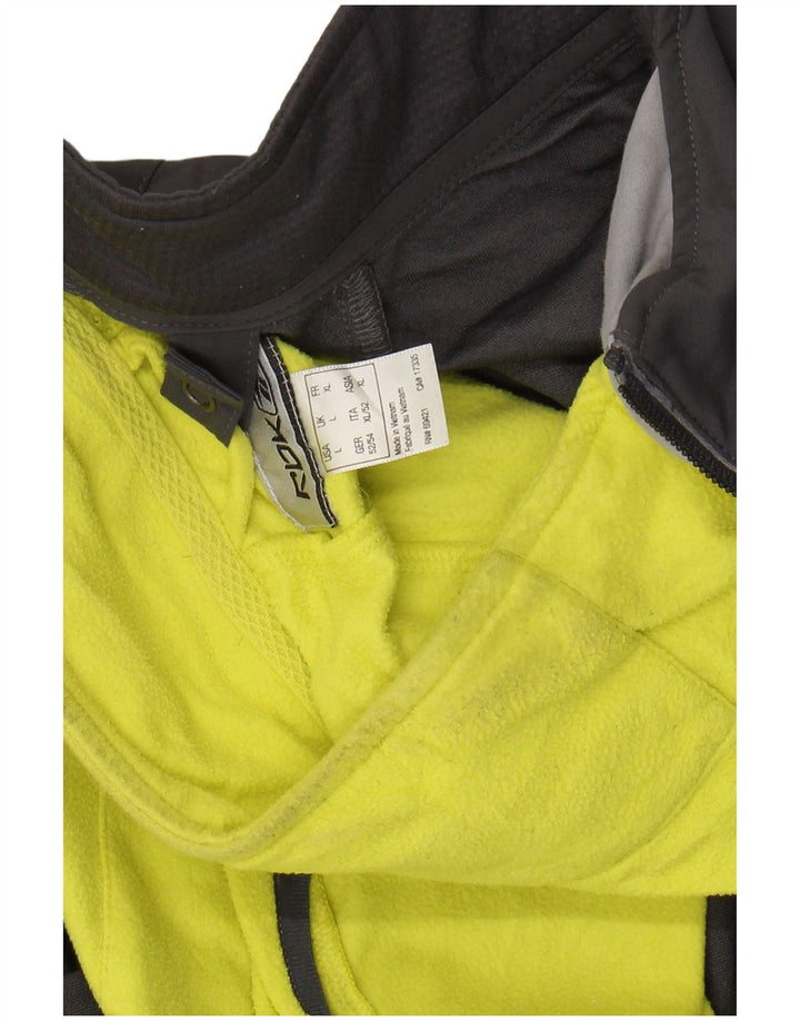 Мужская ветровка REEBOK UK 40, большая серая полиэстер с цветными блоками