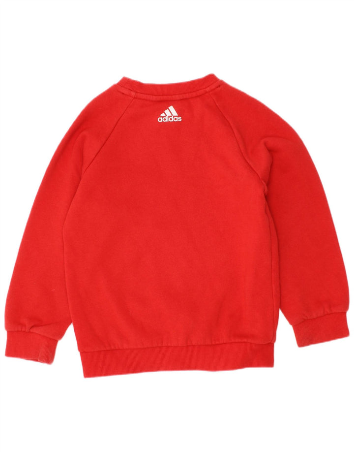 Джемпер с рисунком Adidas для мальчиков 2–3 года, красный хлопок