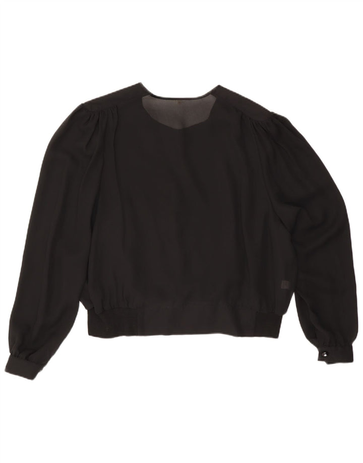 Женская рубашка-блузка VINTAGE IT 50 XL Черная вискоза