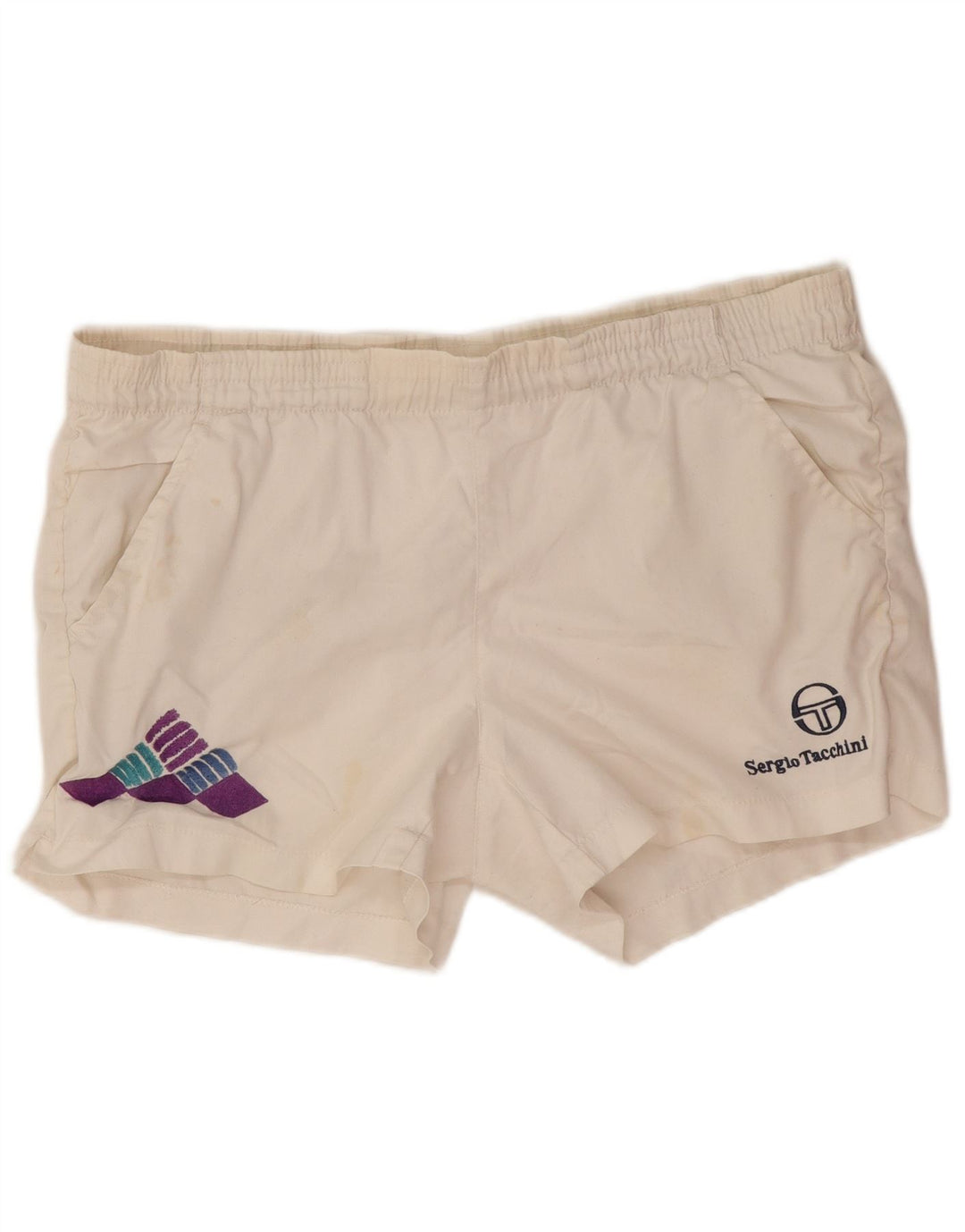 Мужские спортивные шорты с рисунком Sergio Tacchini IT 46, маленькие белые, полиэстер