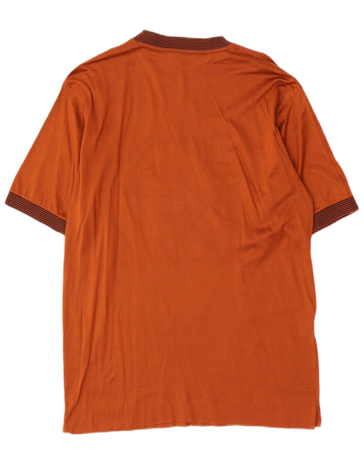 Винтажная мужская футболка с рисунком, топ среднего коричневого цвета