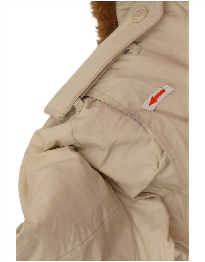 Женская стеганая куртка в стиле милитари Blauer UK 18 XL, бежевый нейлон