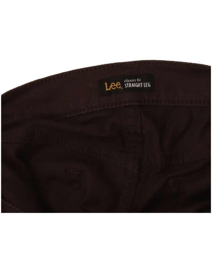 Женские прямые повседневные брюки классического кроя Lee W34 L29 коричневые