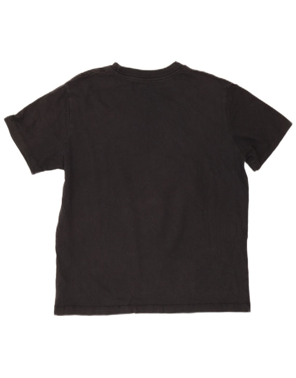 Женская футболка свободного кроя с рисунком NIKE, топ UK 10, маленький размер, черный хлопок