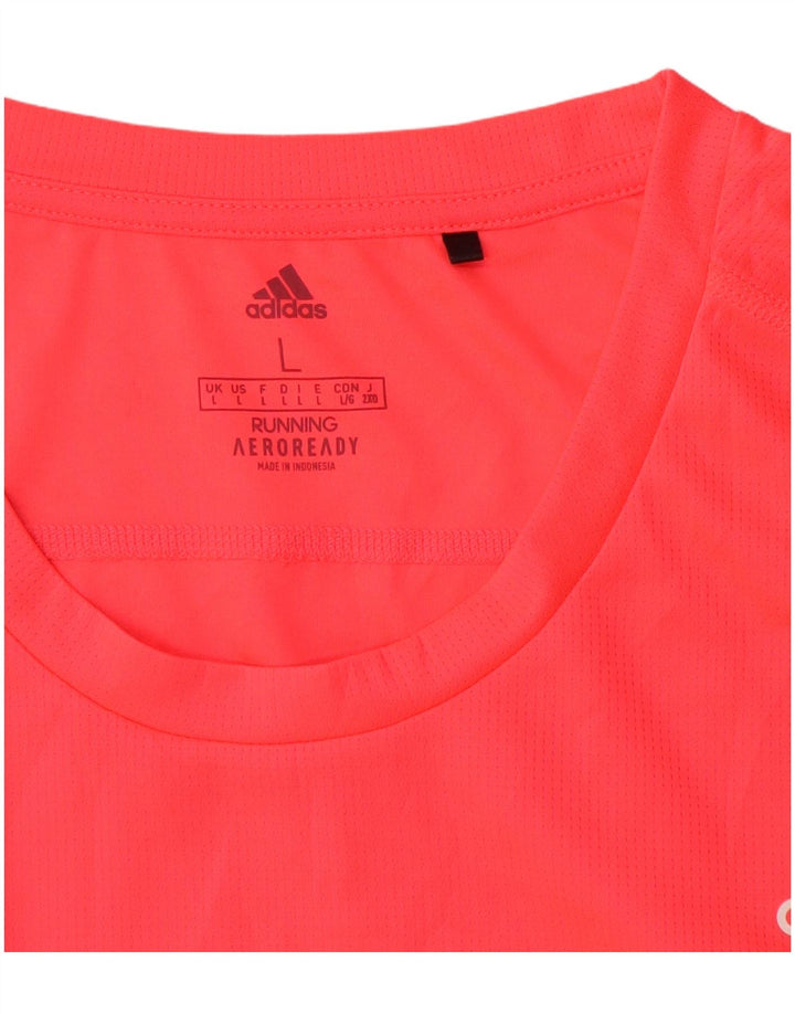 Мужская футболка Adidas Aeroready с рисунком, большой розовый полиэстер