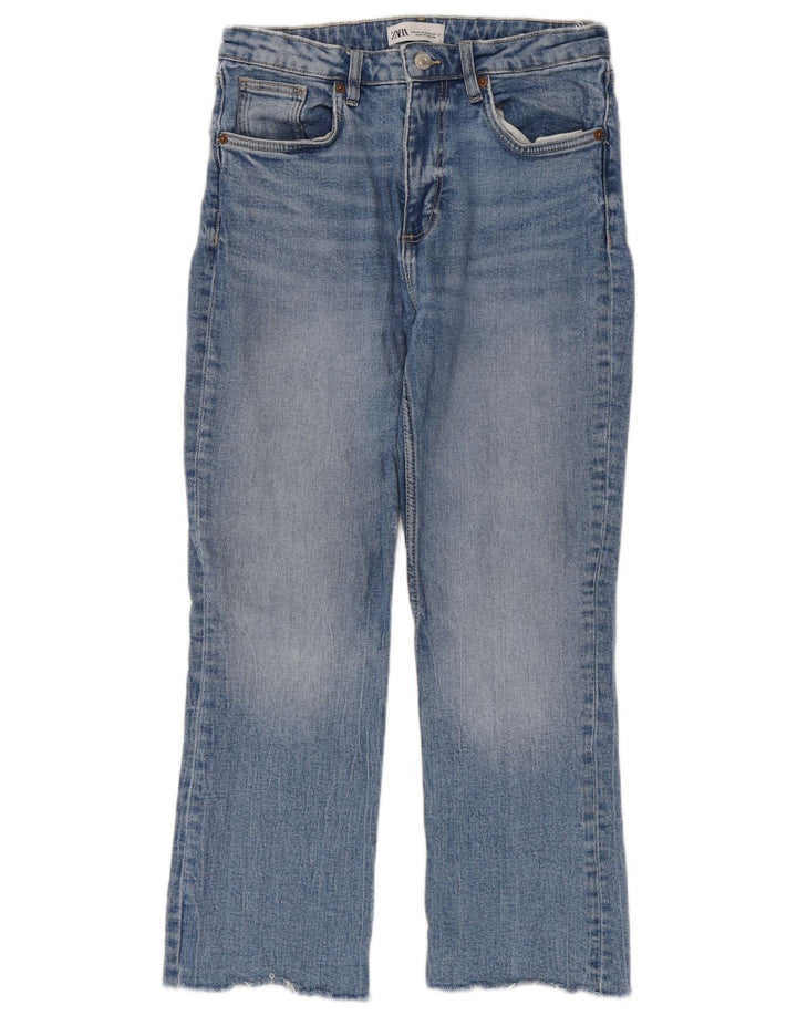Женские укороченные джинсы Zara EU 38 Small W28 L25 Синие