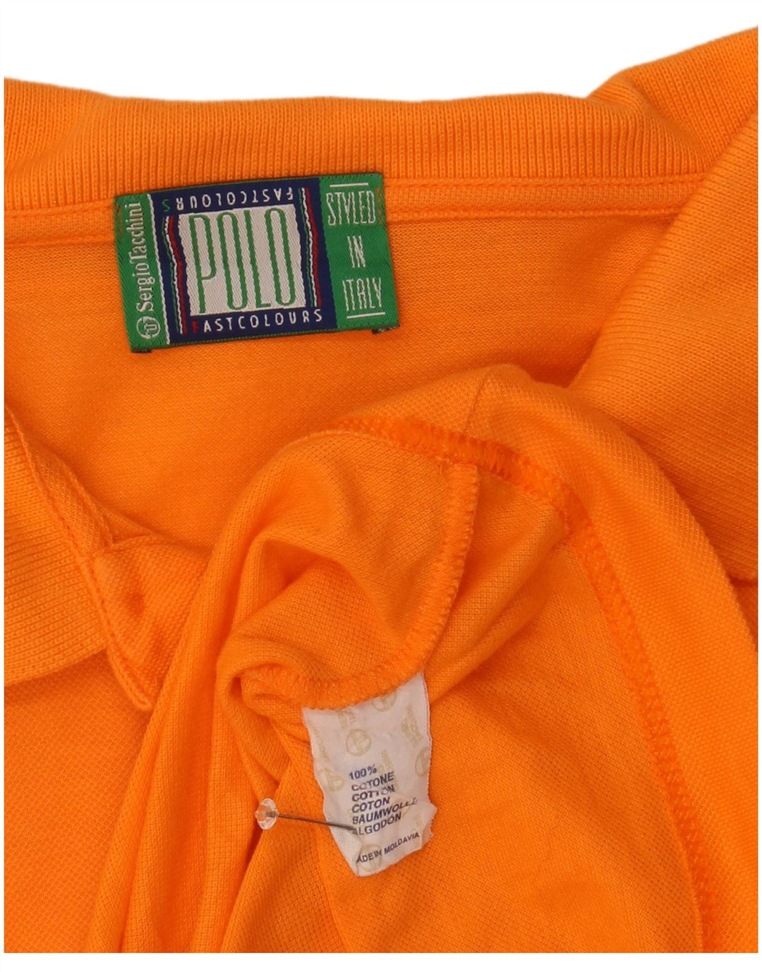 Мужская рубашка поло Sergio Tacchini XL оранжевая, хлопок