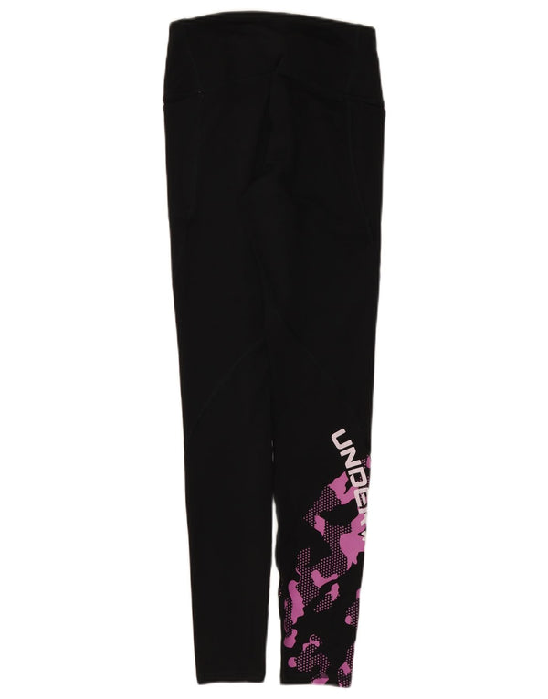 Женские леггинсы с рисунком Cold Gear UK 4 XS, черный камуфляж Under Armour