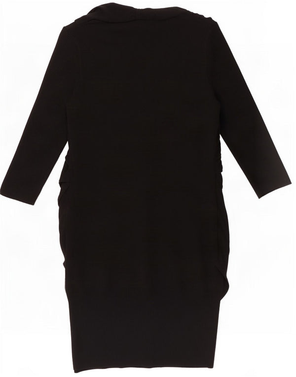 Женское платье-джемпер с рукавом 3/4 Karen Millen UK 3 XS, черное из вискозы