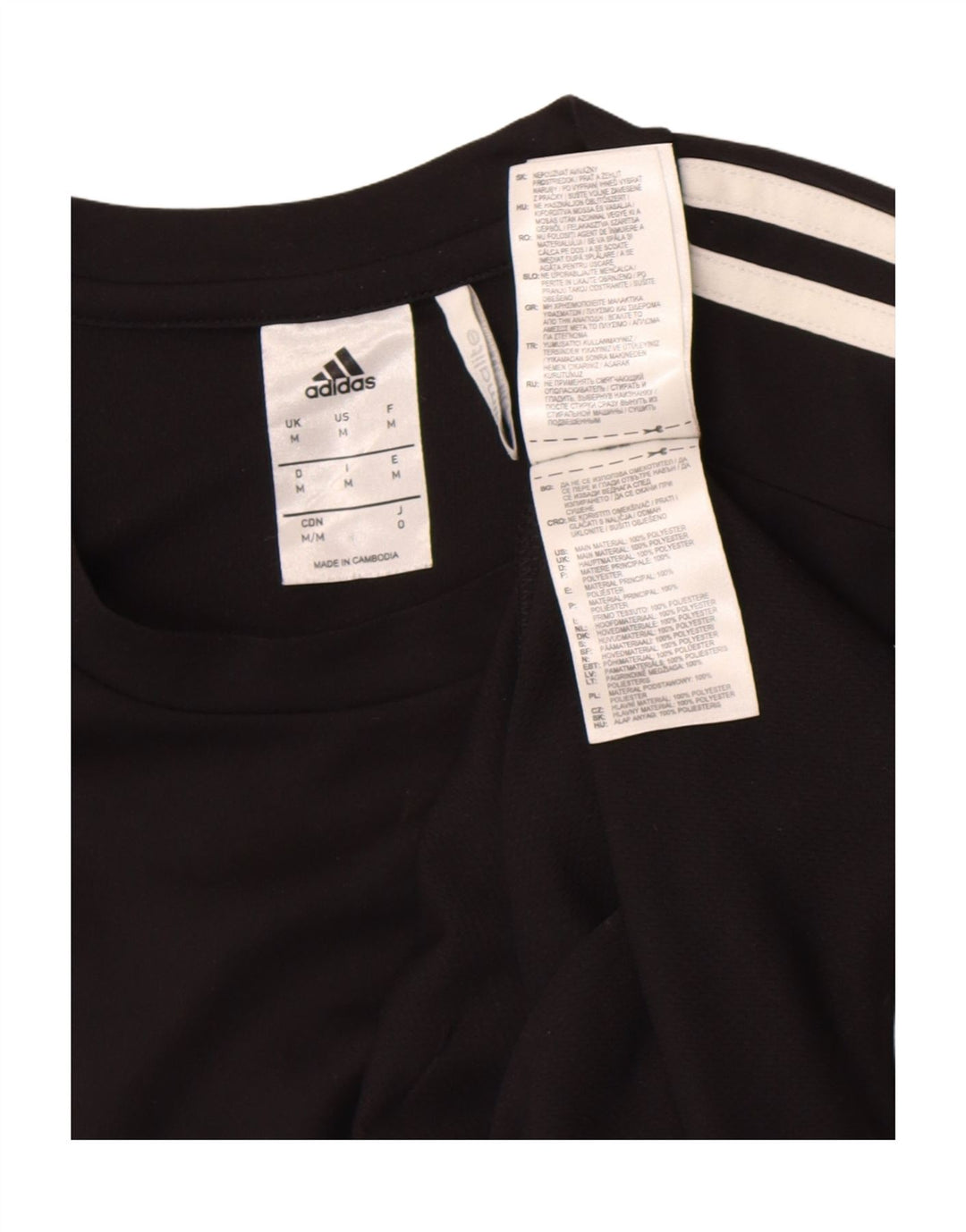Мужская футболка Adidas Climalite, средний черный полиэстер