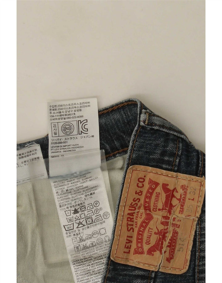 Мужские прямые джинсы Levi's 514 W36 L32 синие, хлопок