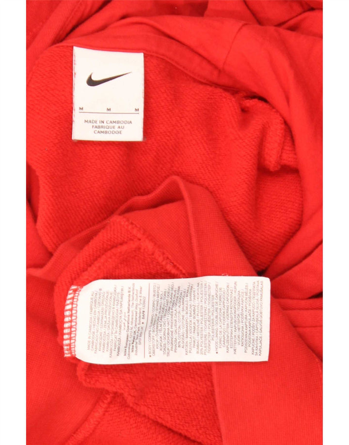 Мужской джемпер с капюшоном Nike среднего красного цвета, хлопок