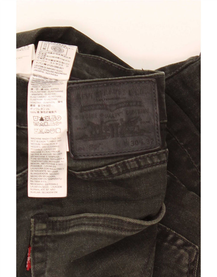 Мужские прямые джинсы Levi's 502 W30 L32, черный хлопок