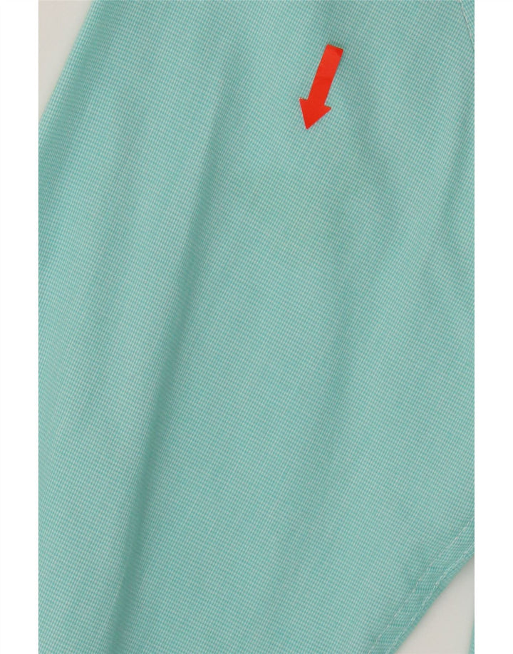 CHAPS Mens Easy Care Shirt Medium Turquoise Check Cotton Vintage Chaps and Second-Hand Chaps from Messina Hembry 