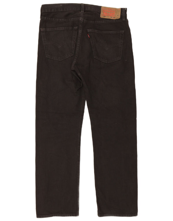 Мужские прямые джинсы Levi's 501 W34 L30, черный хлопок