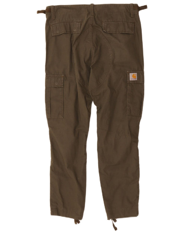 Женские узкие брюки карго Carhartt W29 L26, хлопок цвета хаки