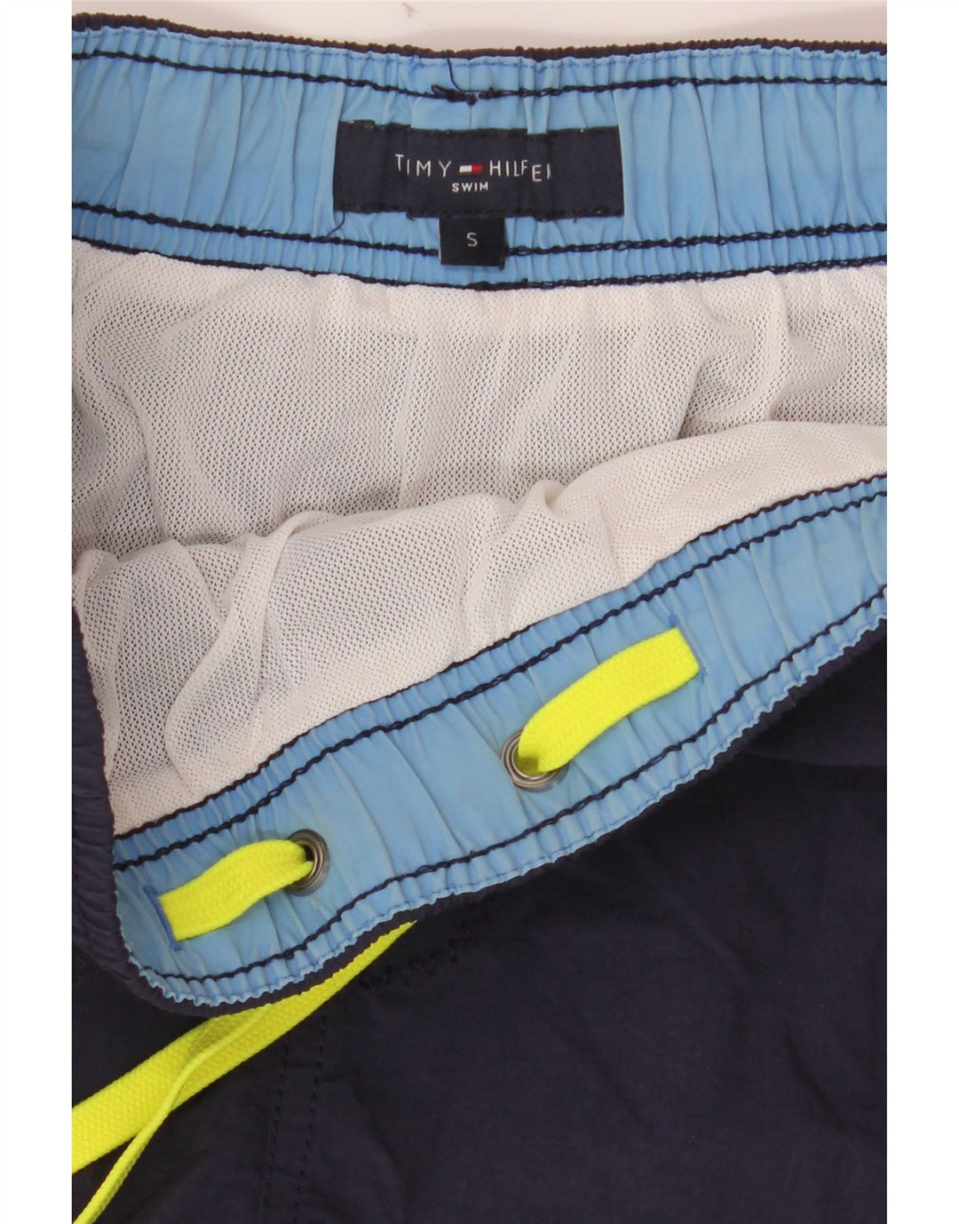 TOMMY HILFIGER Mens Graphic Swimming Shorts Small  Navy Blue