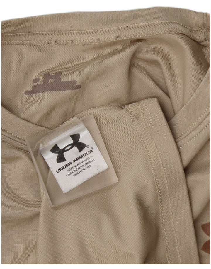 Мужская футболка Under Armour Top XL из полиэстера бежевого цвета