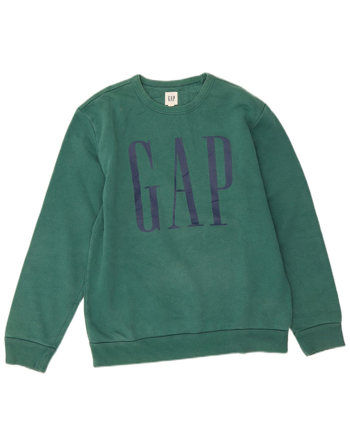 Мужской свитшот с рисунком Gap, маленький зеленый хлопковый джемпер