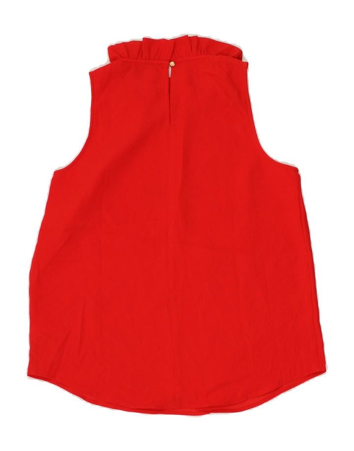 J. CREW Womens Sleeveless Blouse Top UK 10 Small Red Polyester Vintage J. Crew and Second-Hand J. Crew from Messina Hembry 