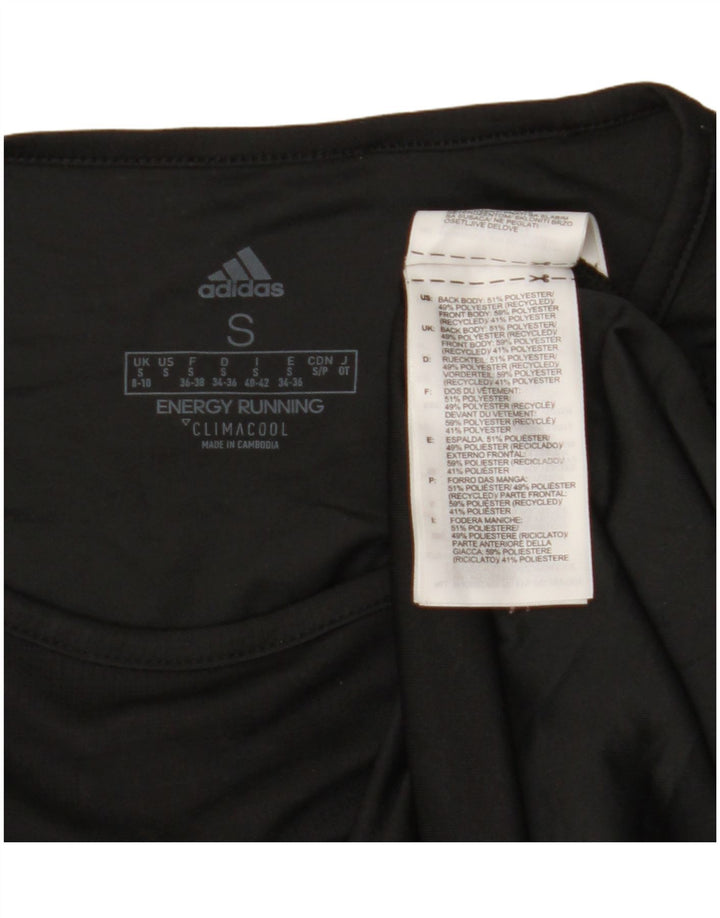 Женский топ Adidas Climacool с длинным рукавом, Великобритания, 8/10, маленький, черный, полиэстер