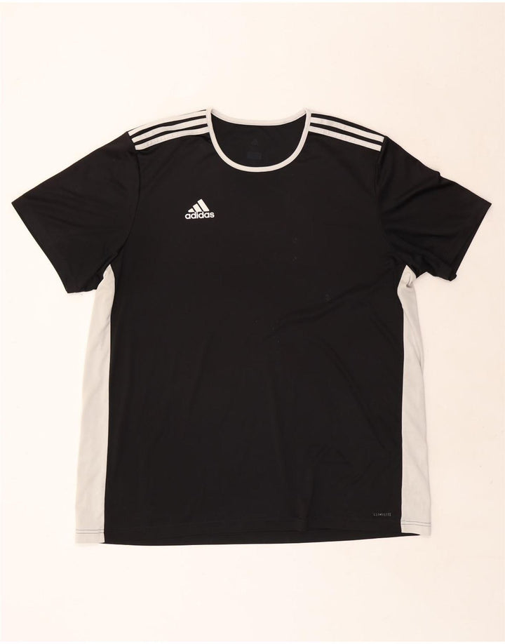 ADIDAS Мужская футболка Climalite Top 2XL Черная с цветными блоками
