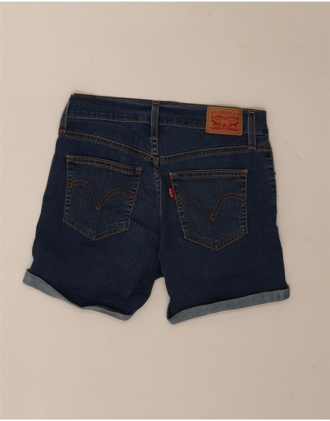 Женские джинсовые шорты Levi's W26, маленькие, темно-синие, хлопок